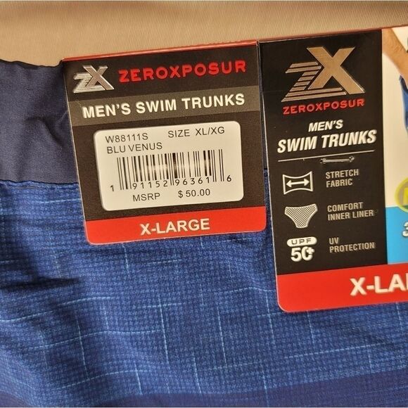 Zeroxposur Mens swim trunks XL blue & red - Picture 7 of 14